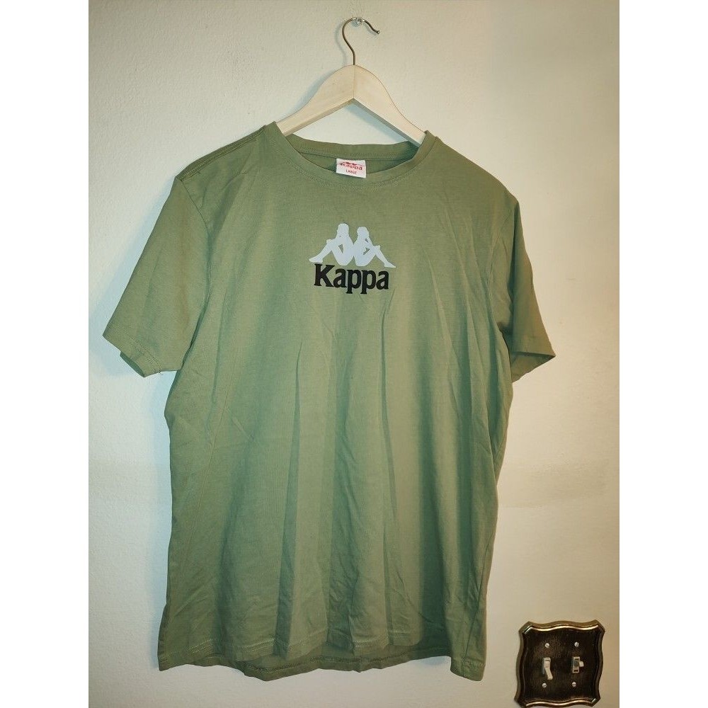 Men's Kappa Authentic Molongio Big Back Graphic Olive Green T Shirt Size L